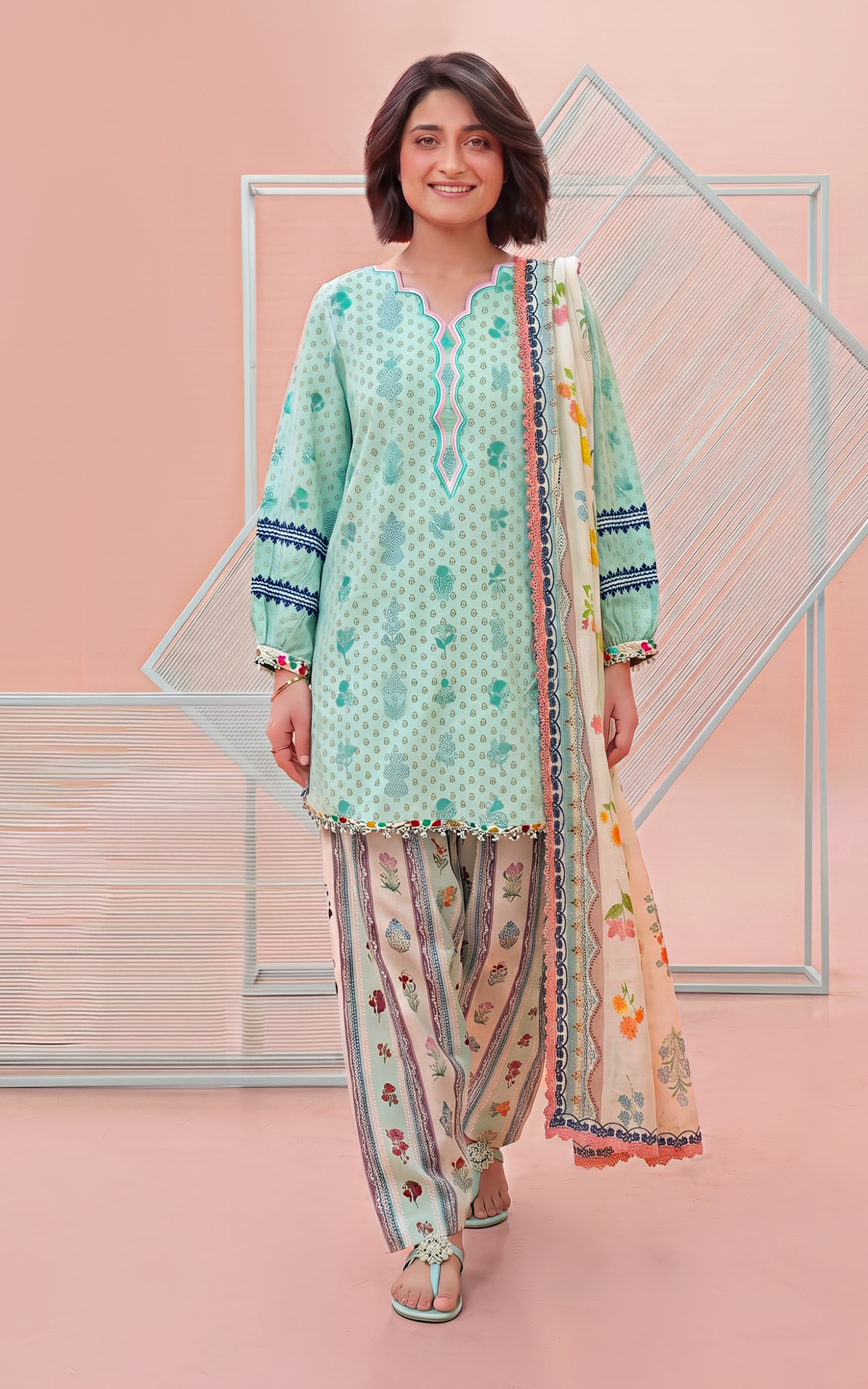 Daisy (YKL26-03) | 3pcs Unstitched Printed Lawn