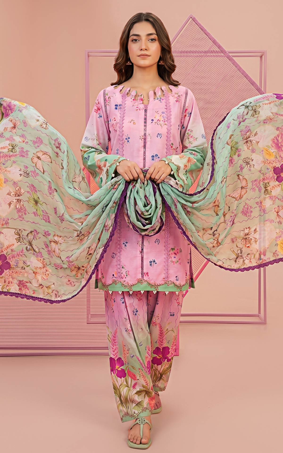 Carnation (YKL26-06) | 3pcs Unstitched Printed Lawn