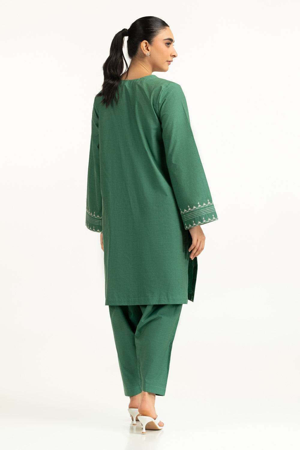 Yarn Dyed Embroidered Co-Ord Set