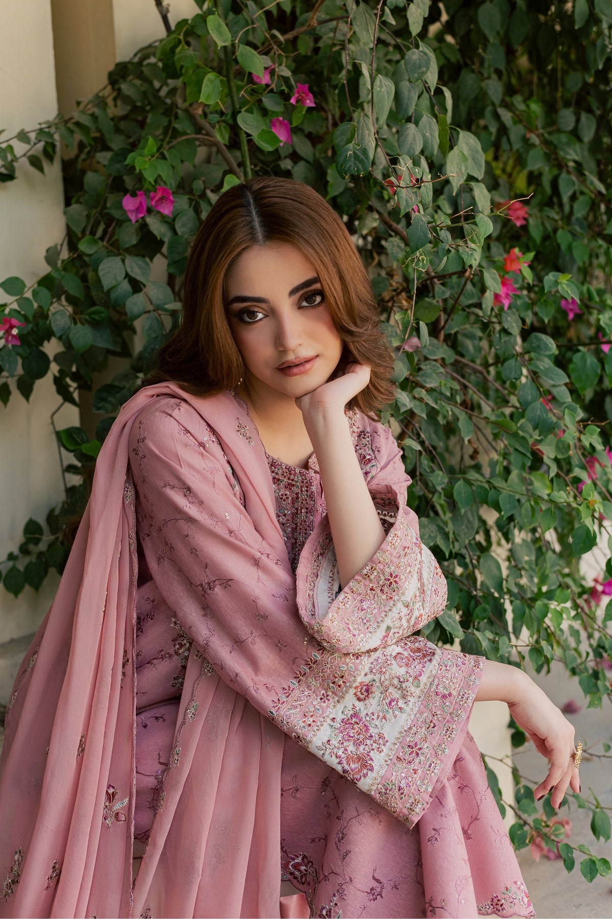 Yashfa 3Pc - Embroidered Karandi Pret