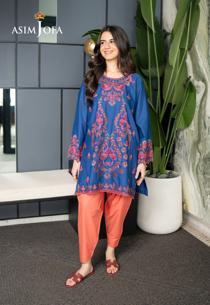AJPBE-06 Embroidered Cambric Stitched 2 Pcs