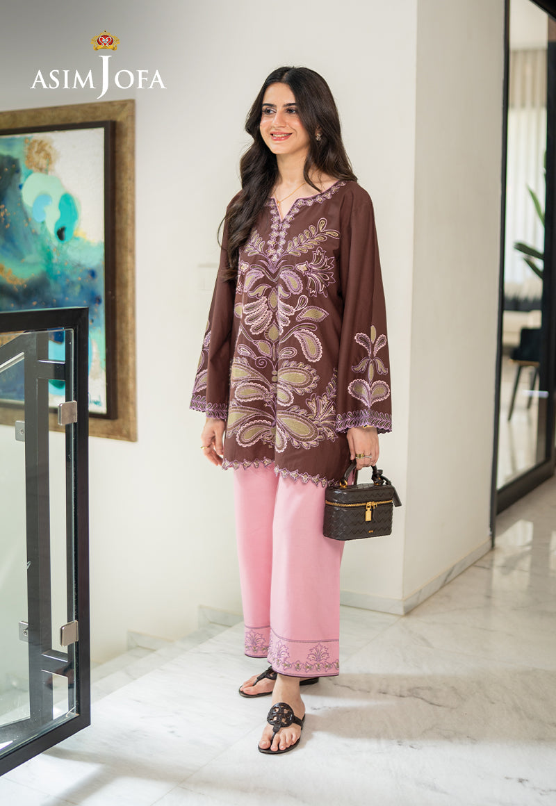 AJPBE-02 Embroidered Cambric Stitched 2 Pcs
