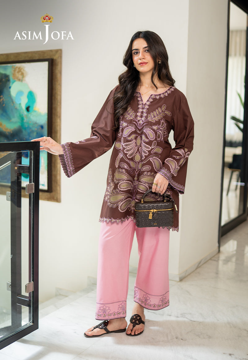 AJPBE-02 Embroidered Cambric Stitched 2 Pcs