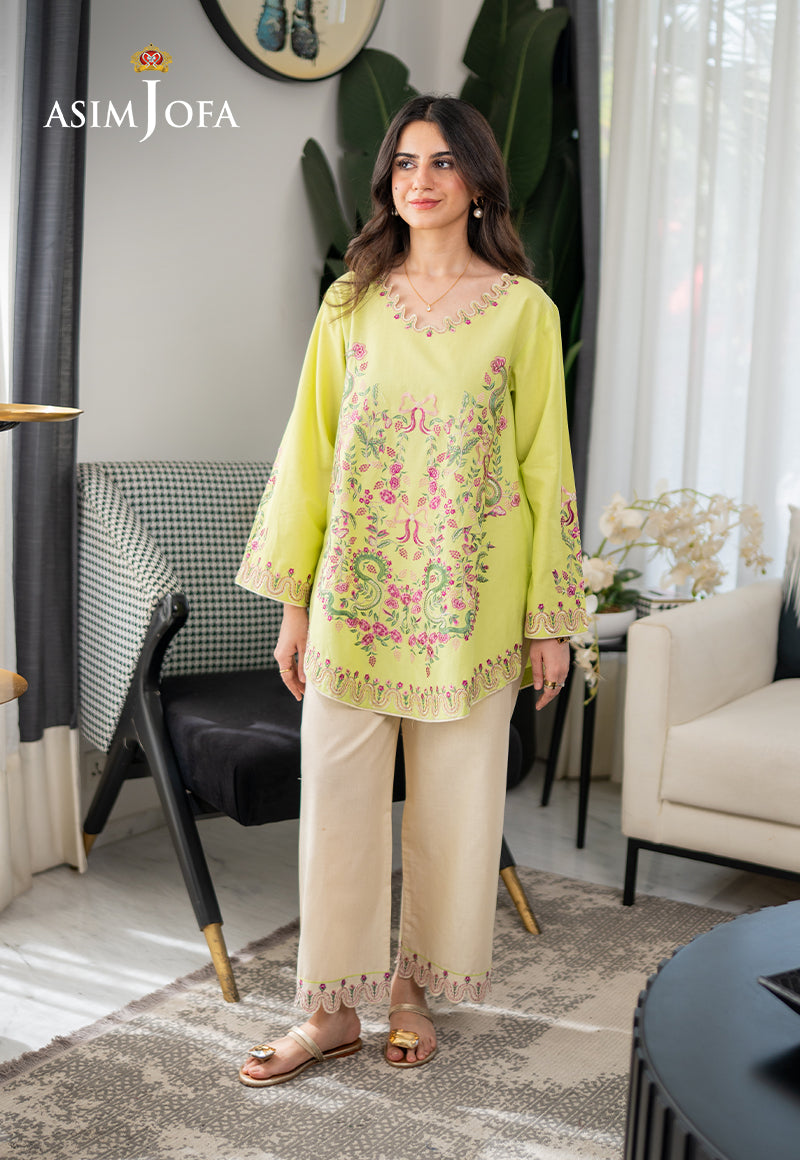 AJPBE-09 Embroidered Cambric Stitched 2 Pcs