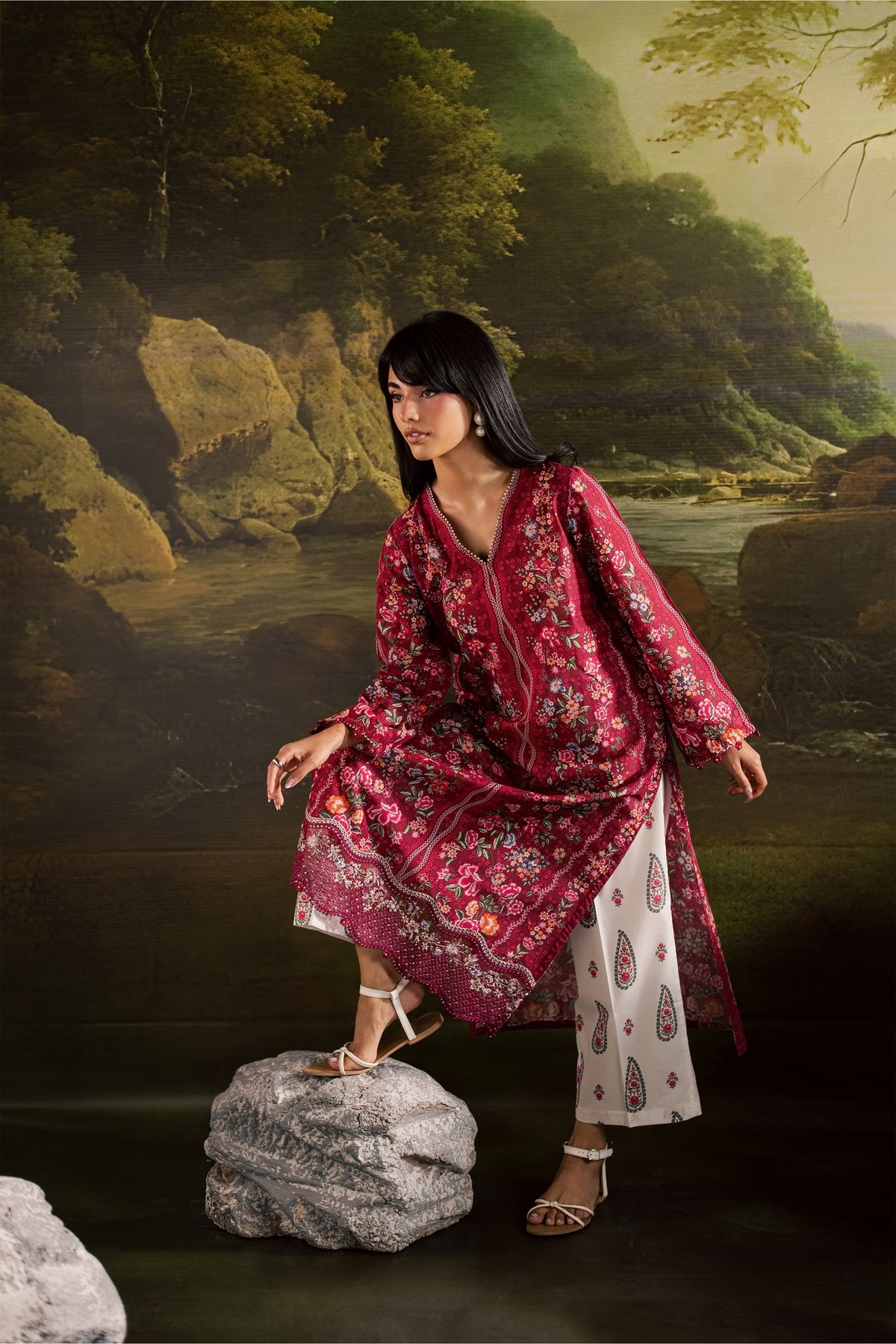 Zim 2Pc - Printed Lawn Dress