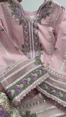 Aneelas Emb Kaftan Trouser 2pc [LUX-26-105] [Dispatch Time 2 Months]