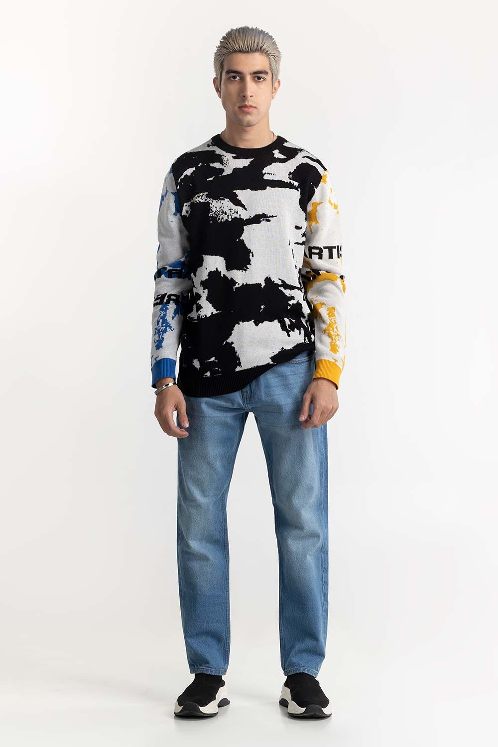 Abstract Jacquard Sweater