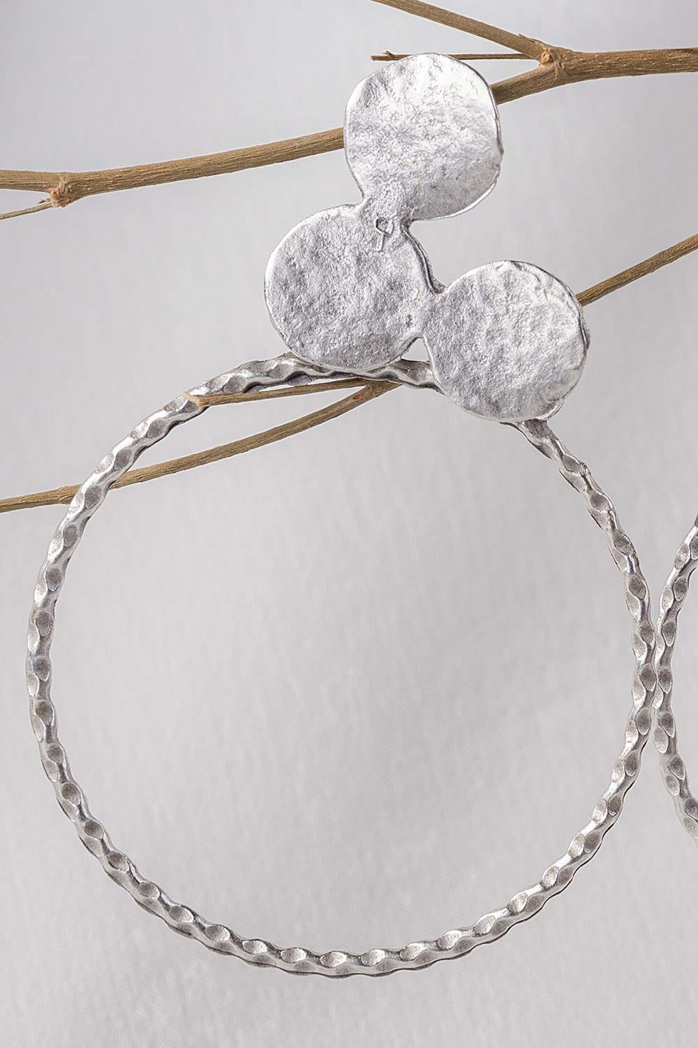 Abstract Silver Earrings