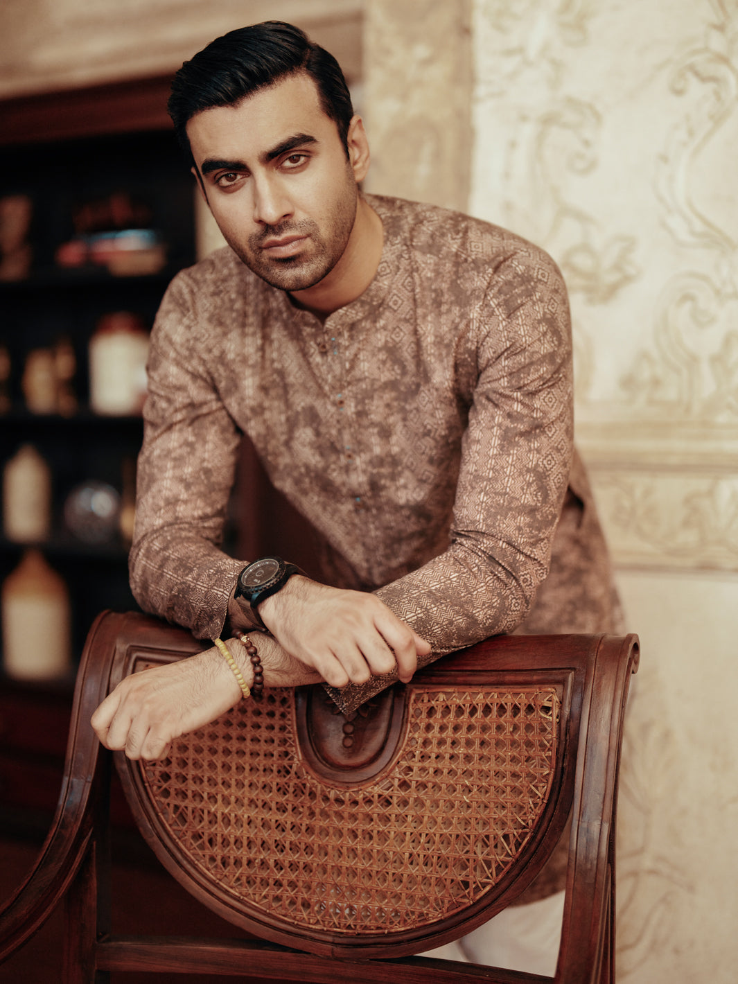Brown Cotton Kurta - AL-K-1185