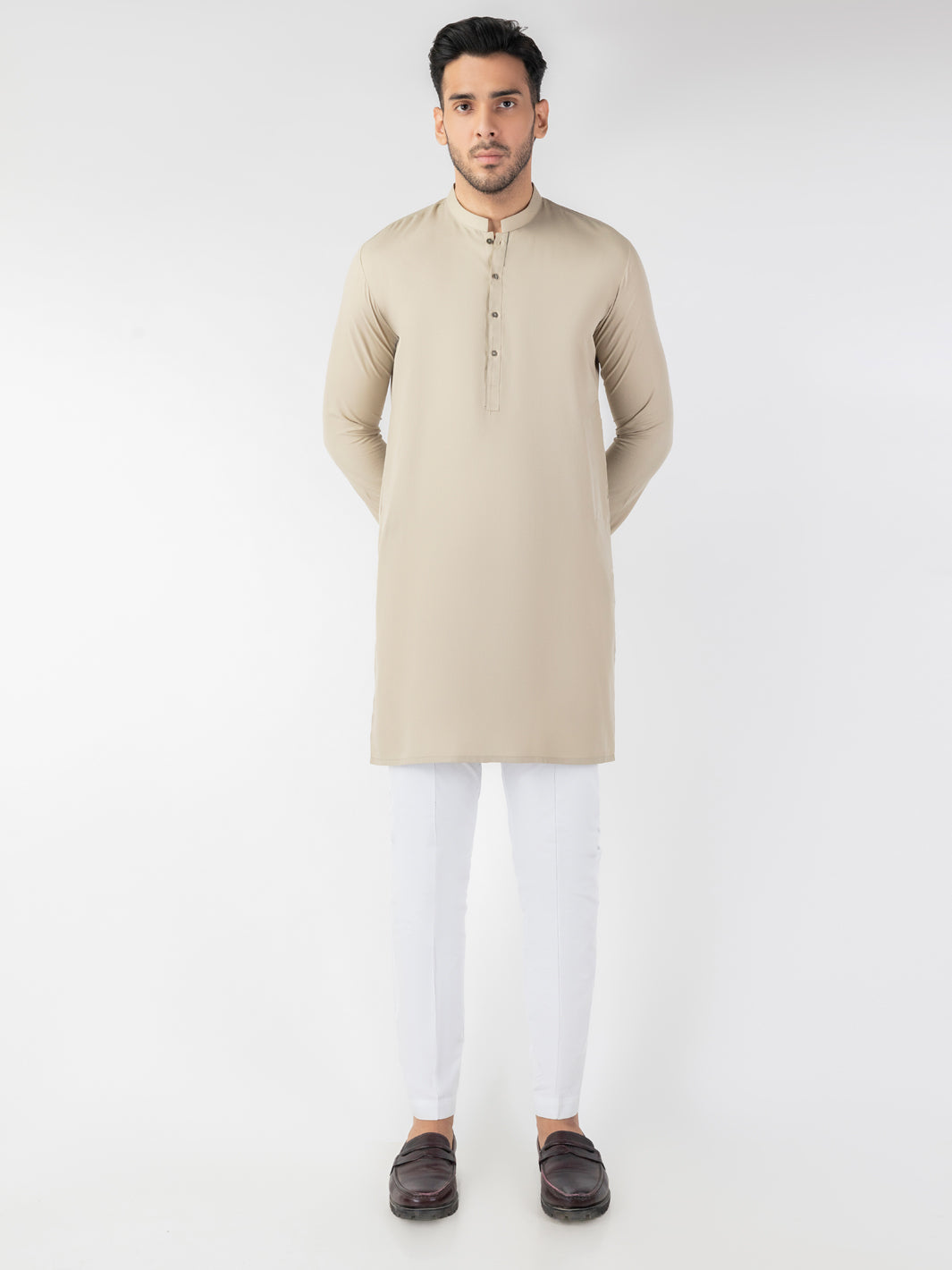 Sage Green Blended Kurta - AL-K-1256