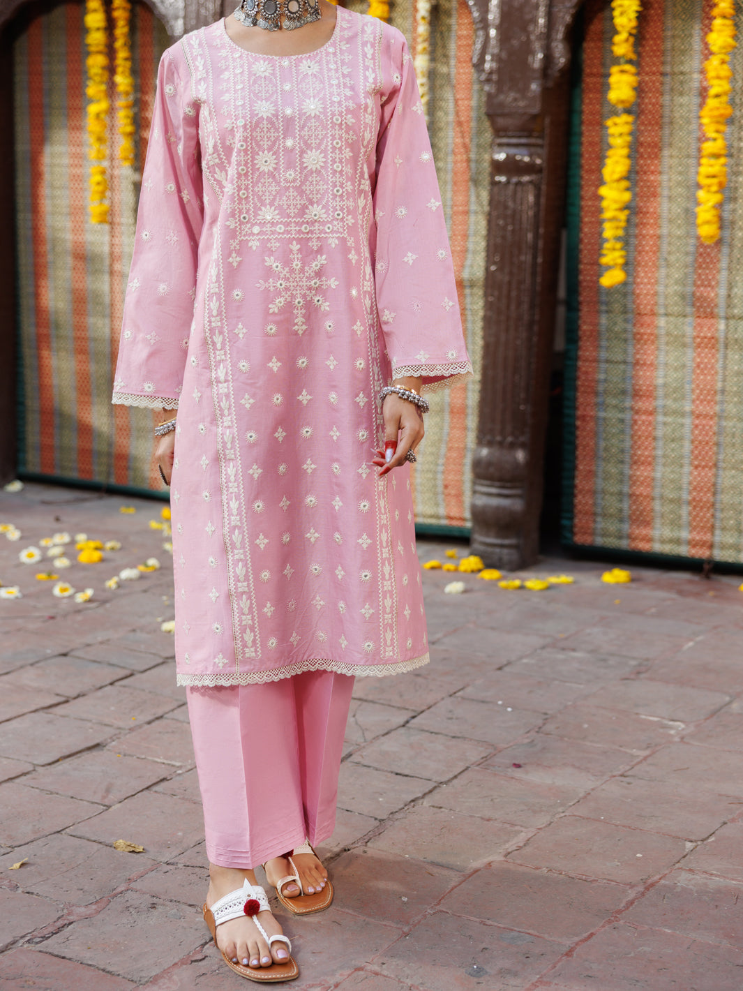 Pink Cambric Kurti - AL-LK-1064