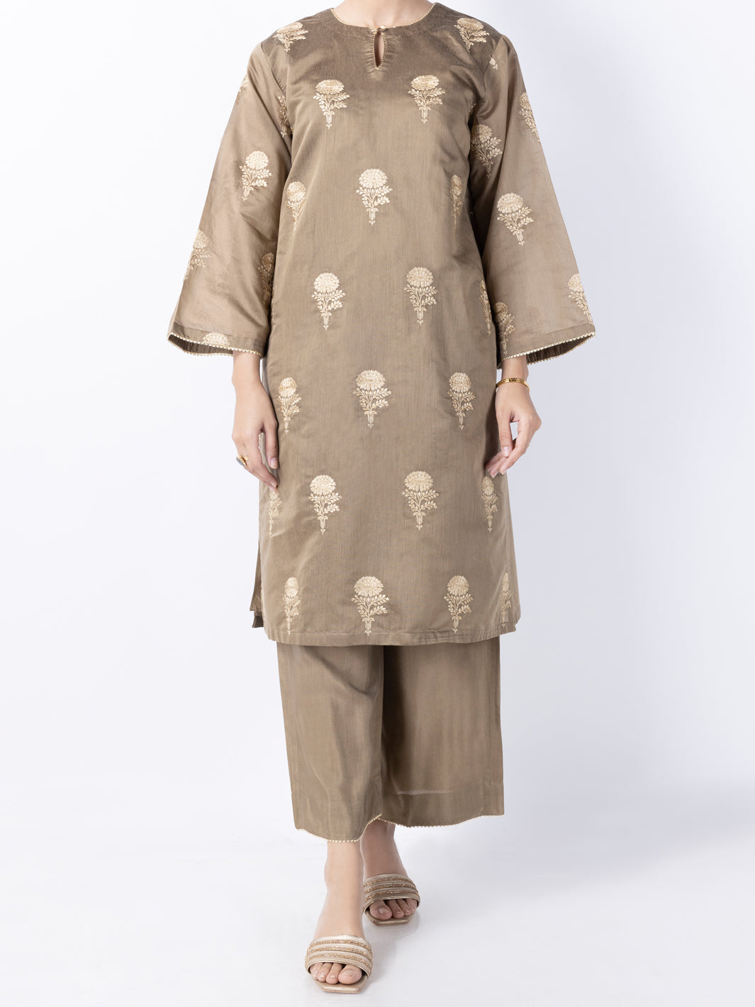 Brown Modal 2Pc Stitched - AL-2PS-LKS-948
