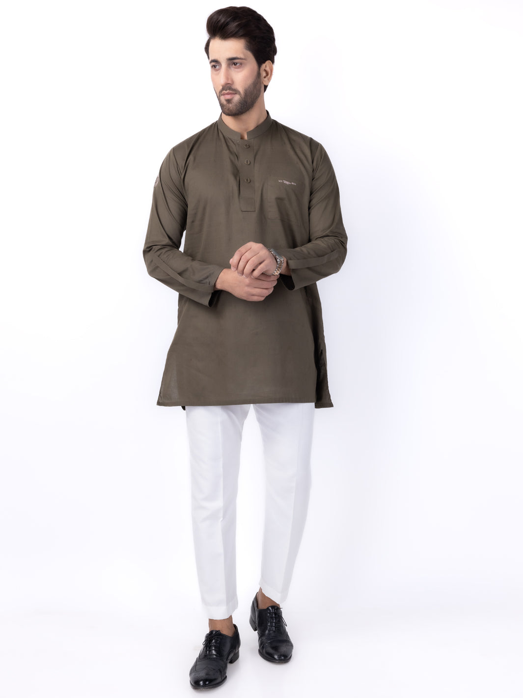 Green Short Kurta - AL-SK-016