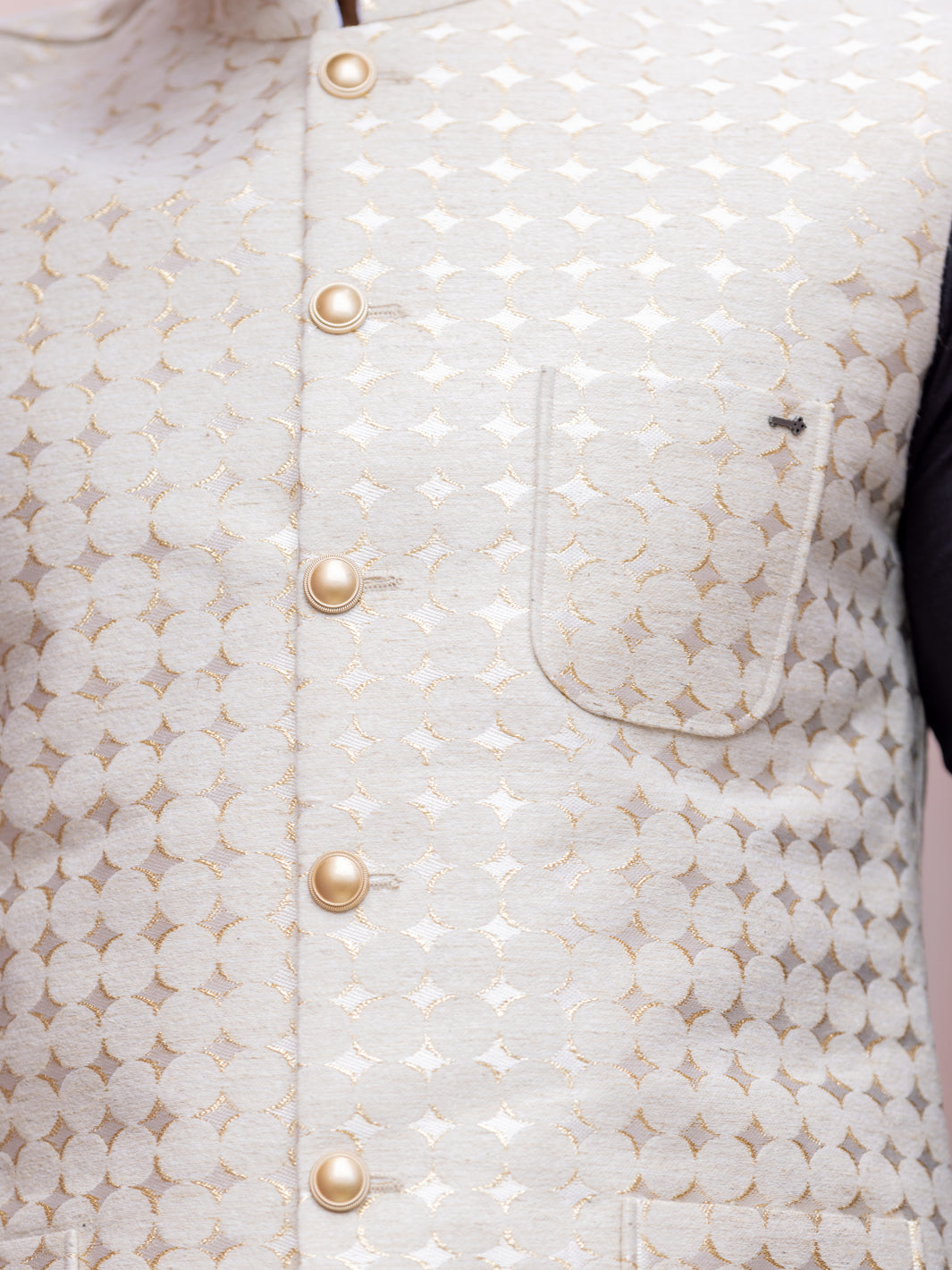 Off White Blended Waistcoat - AL-WC-523