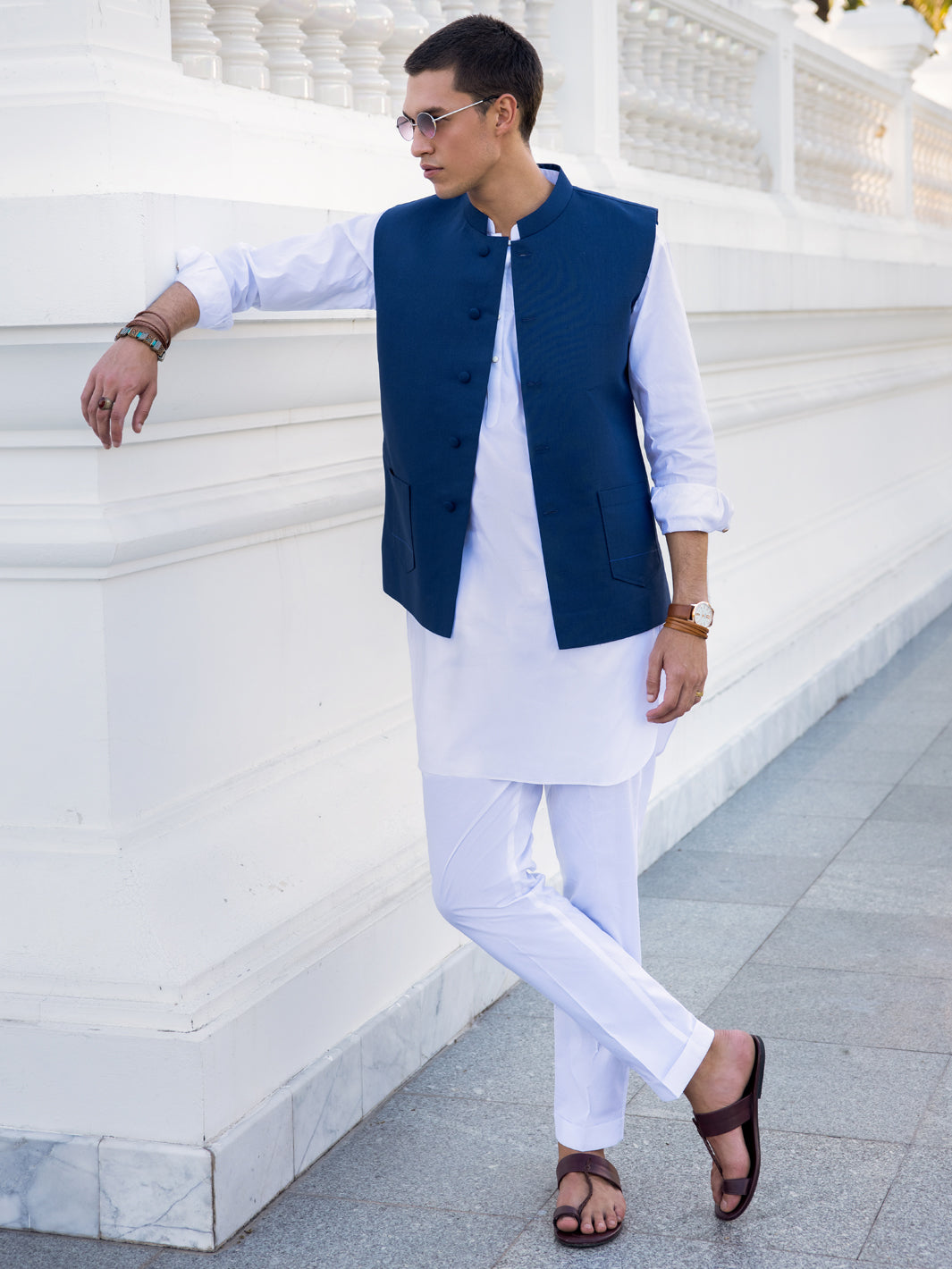 Blue Blended Waistcoat - AL-WC-535A