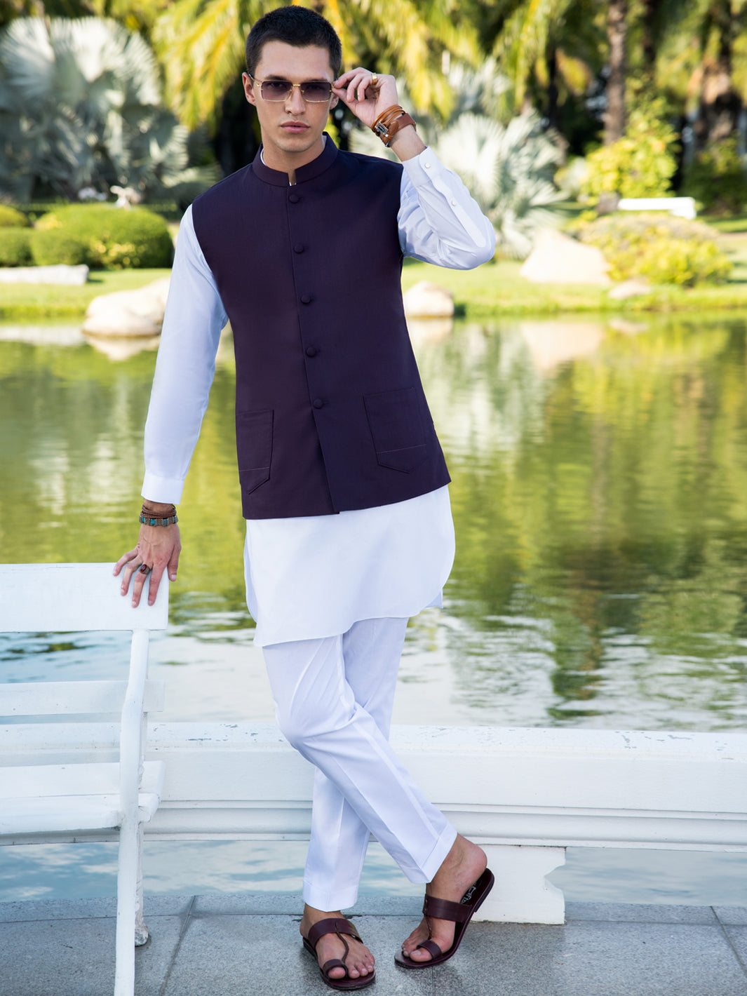 Maroon Blended Waistcoat - AL-WC-535B