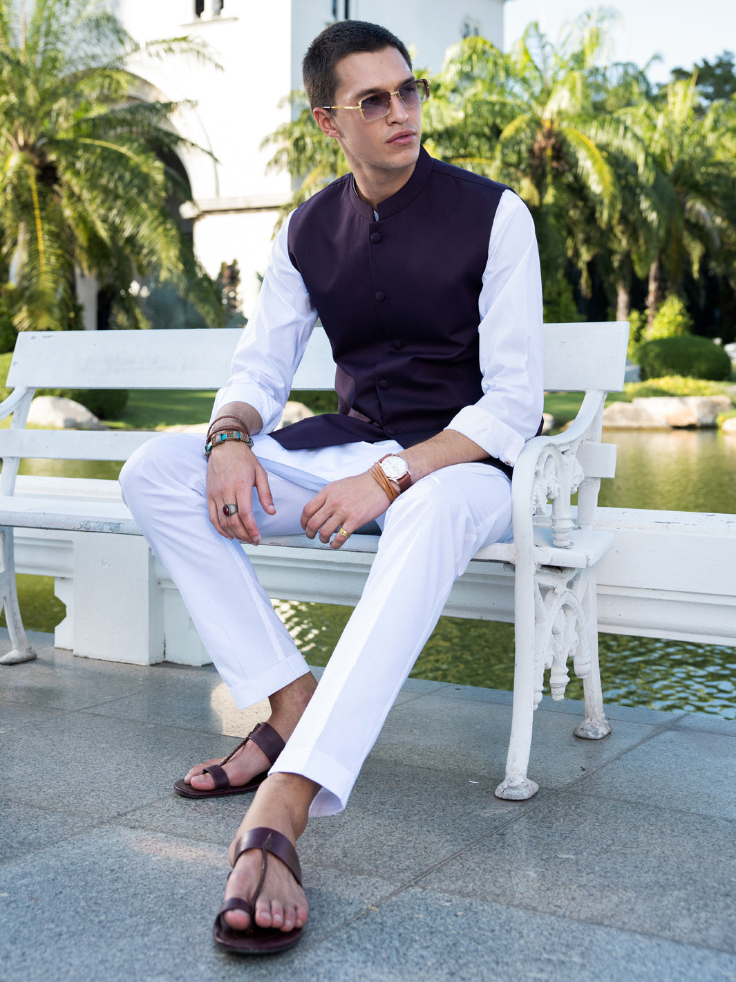 Maroon Blended Waistcoat - AL-WC-535B