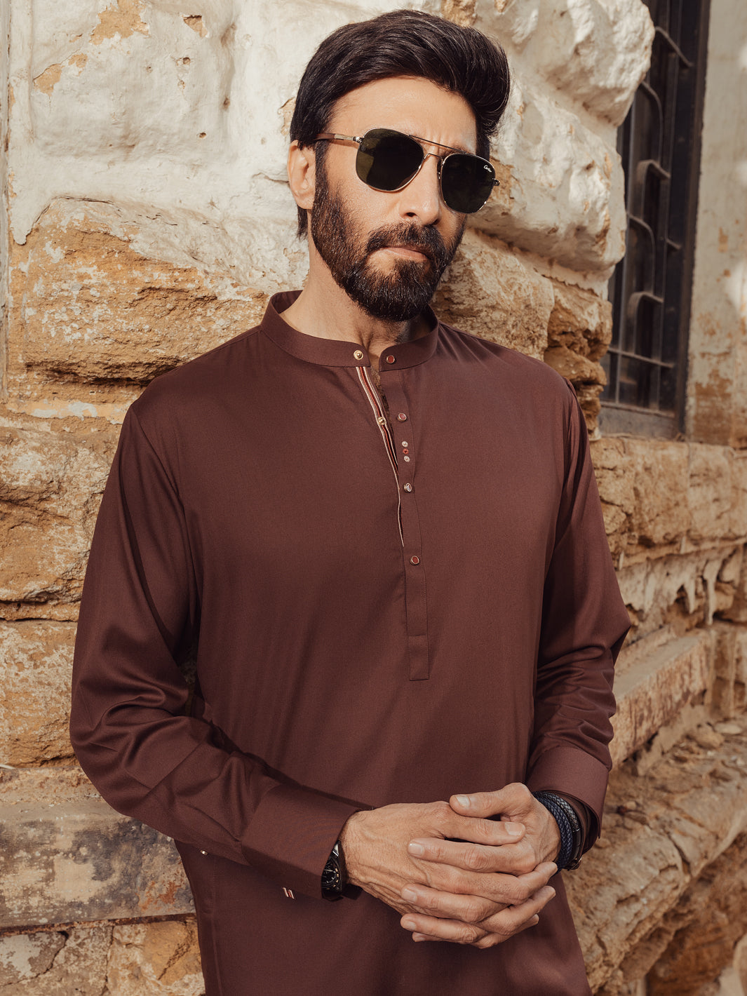 Maroon Blended Kurta Trousers - ALET-KT-1006-R2
