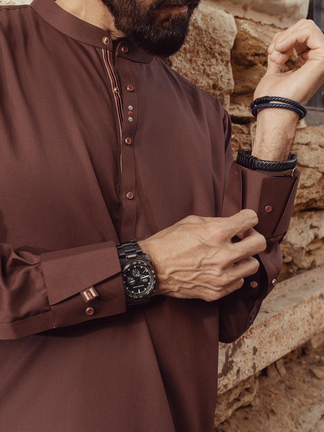 Maroon Blended Kurta Trousers - ALET-KT-1006-R2