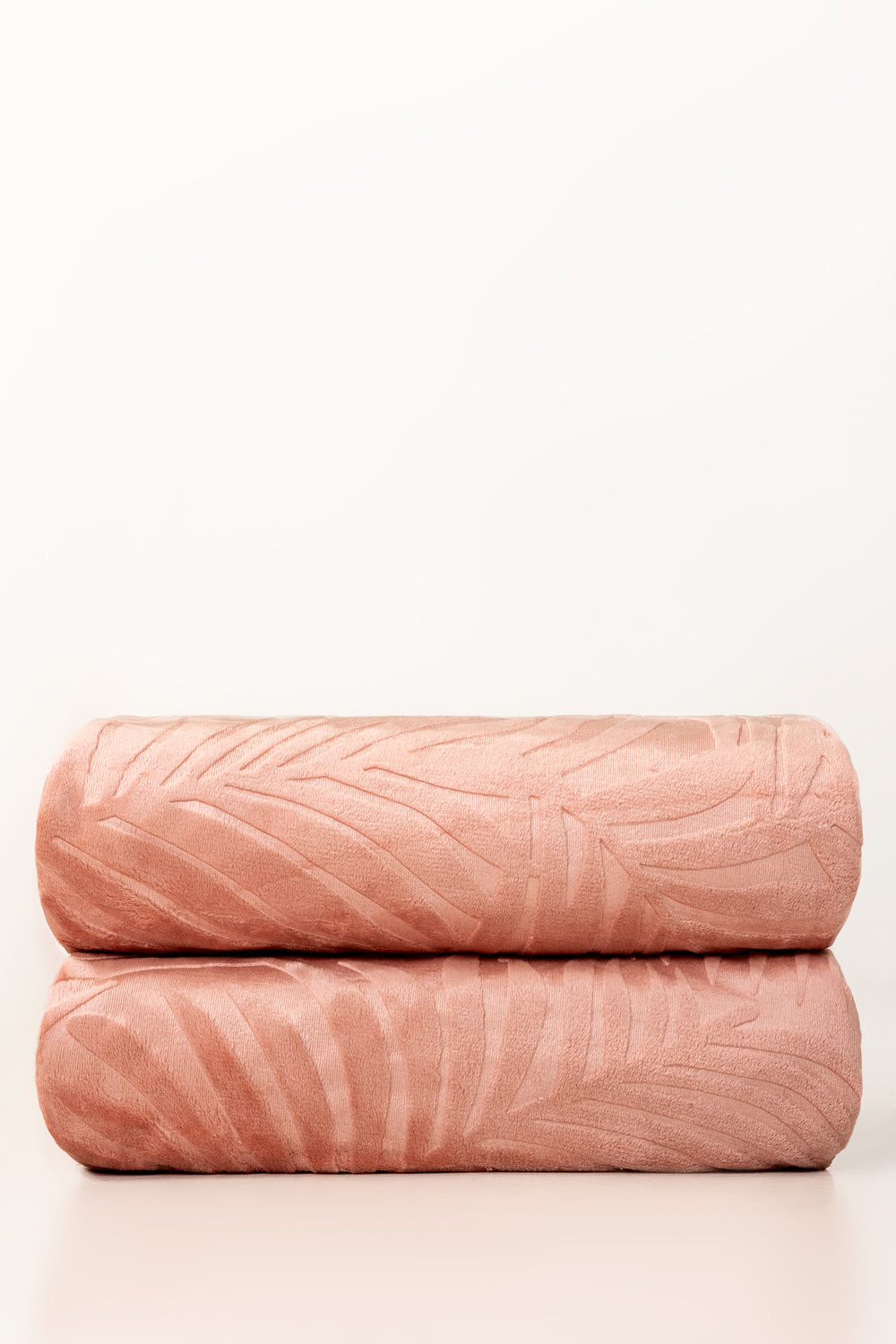 Almond Embossed Single Ply Fleece Throw