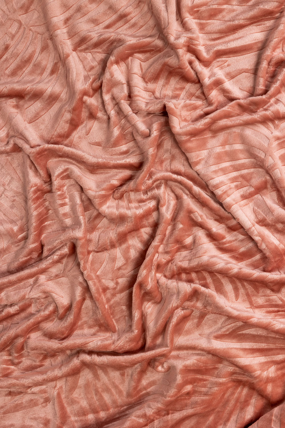 Almond Embossed Single Ply Fleece Throw