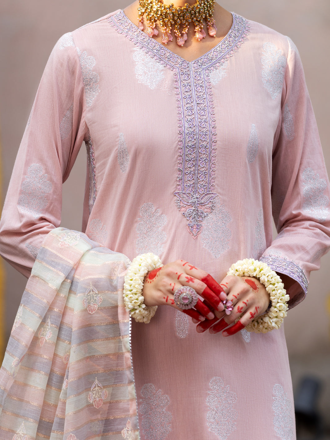 Light Pink Salsa Silk 3Pc Stitched - ALP-3PS-1854