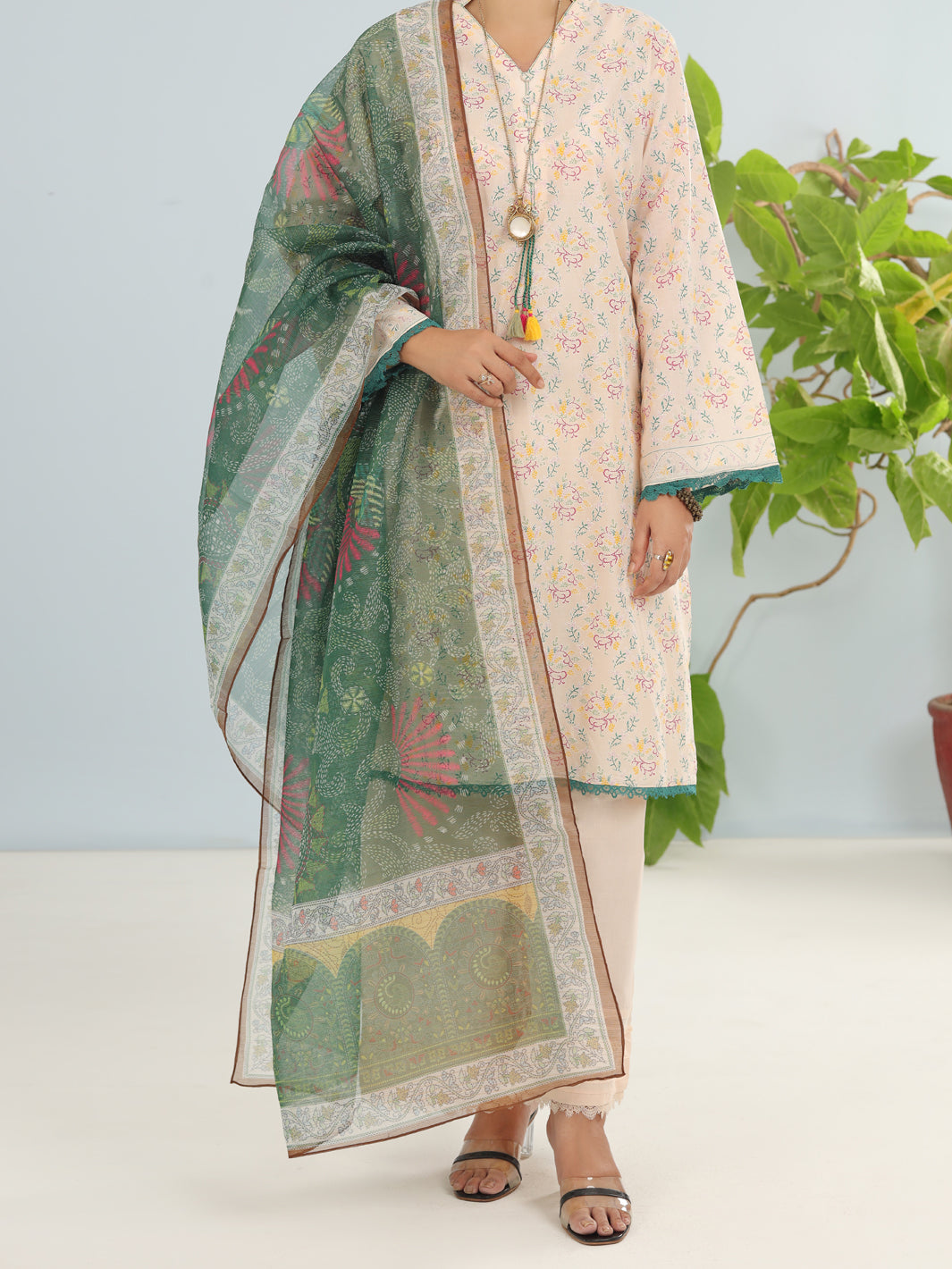 Beige Lawn 3Pc Unstitched - ALP-3PS-1900