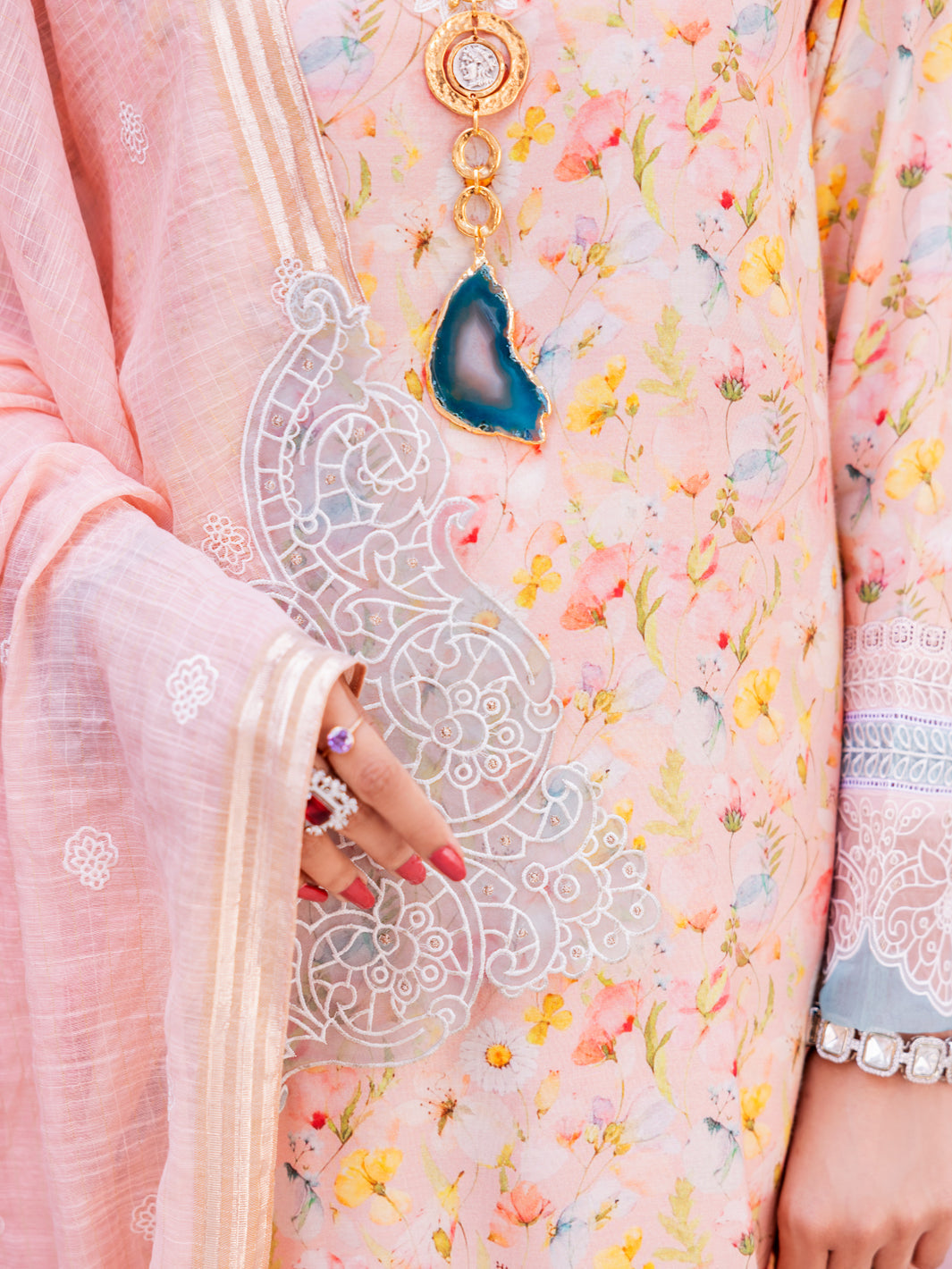 Light Pink Maple Silk 3Pc Unstitched - ALP-3PS-1915