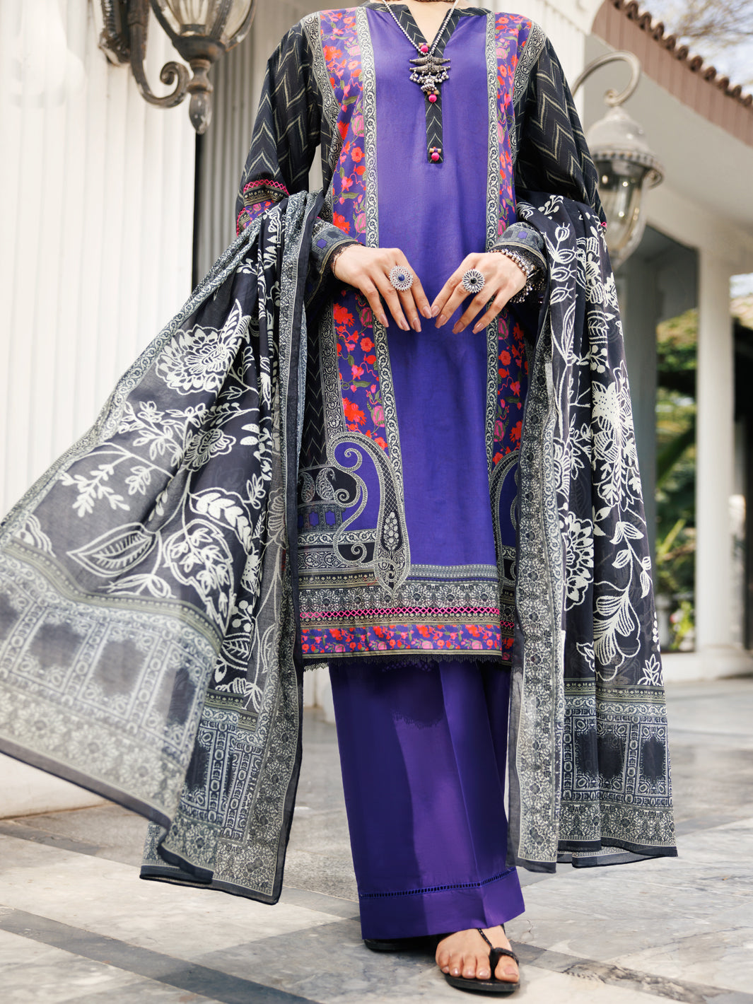 Purple Lawn 3 Piece Unstitched - ALP-3PS-1998