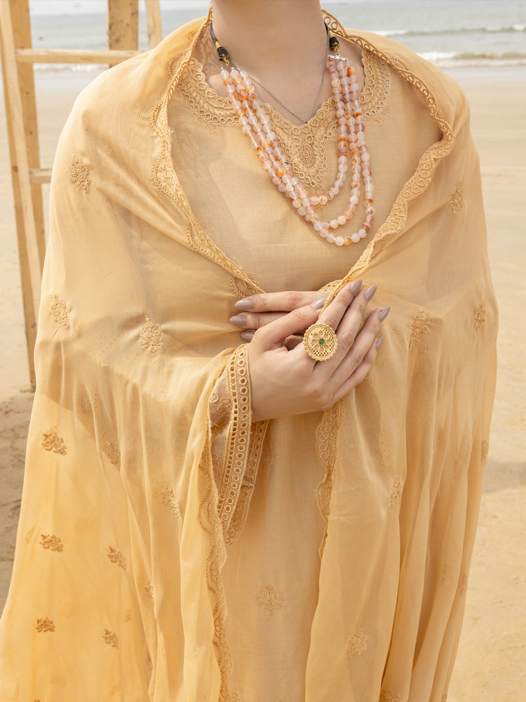 Khaki Lawn 3Pc Stitched - ALP-3PS-2183