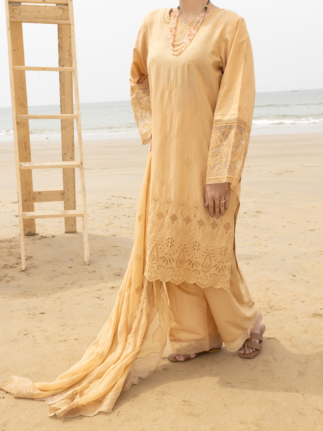 Khaki Lawn 3Pc Stitched - ALP-3PS-2183