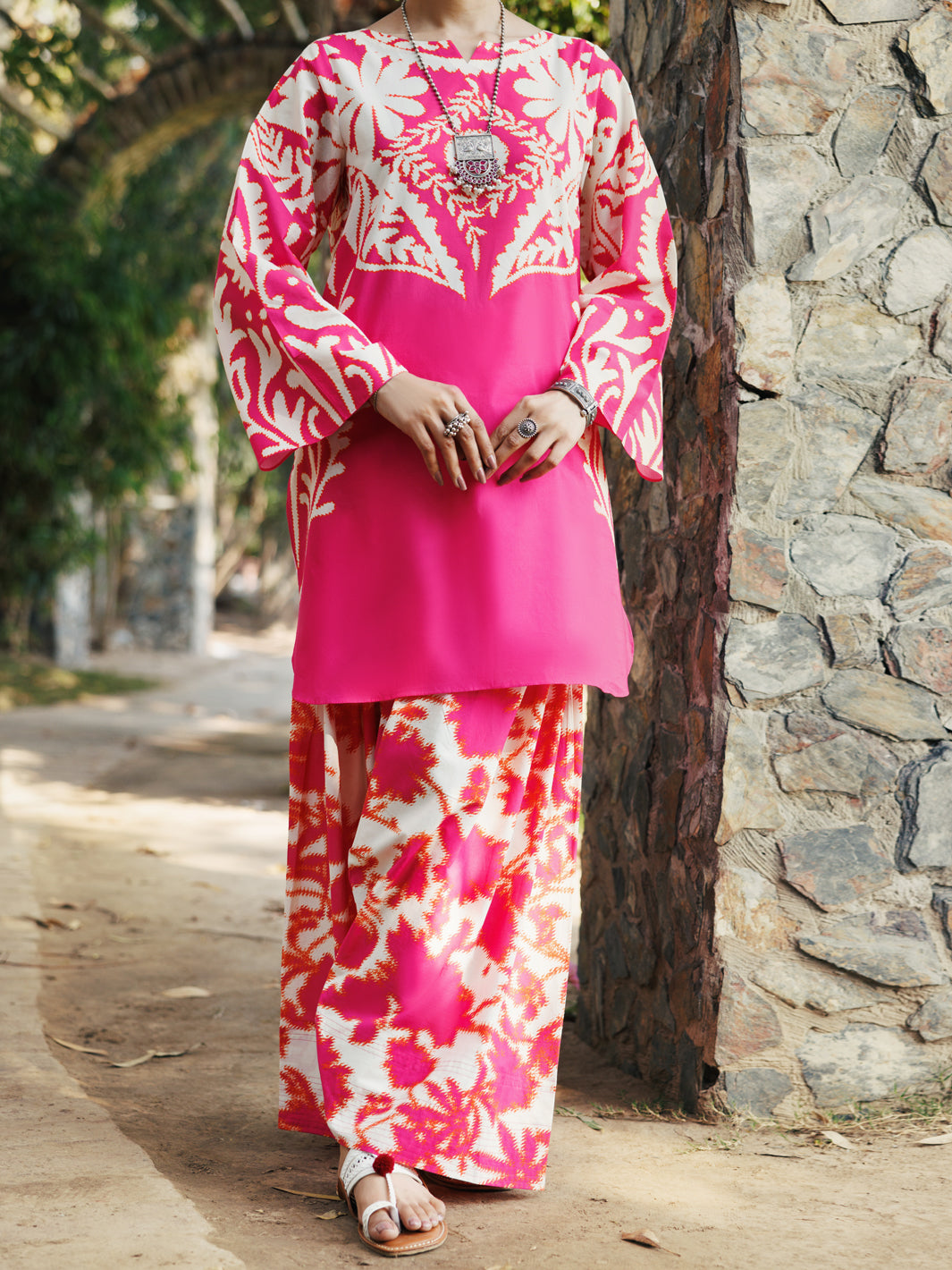 Pink Cambric Women Kurti - ALP-LK-2279