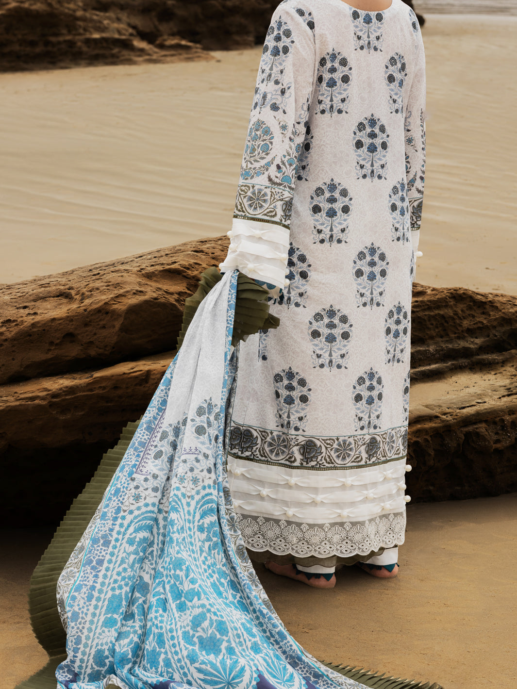 Teal Lawn 2 Piece Unstitched - ALP-2PS-SLKD-UN-2257