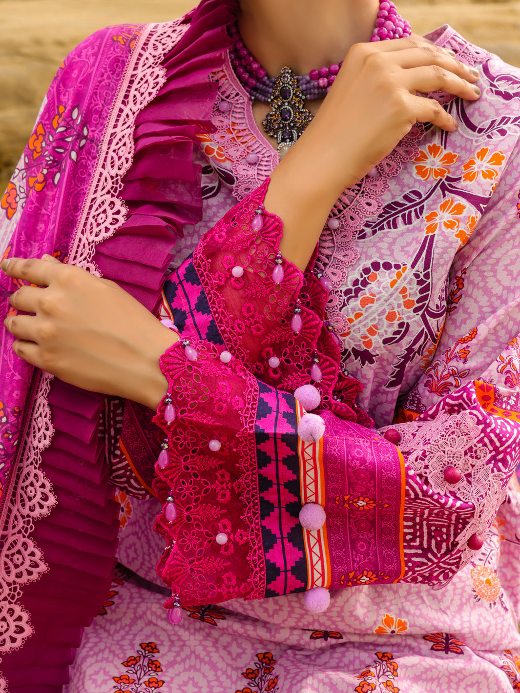 Purple Lawn 2 Piece Unstitched - ALP-2PS-SLKD-UN-2258