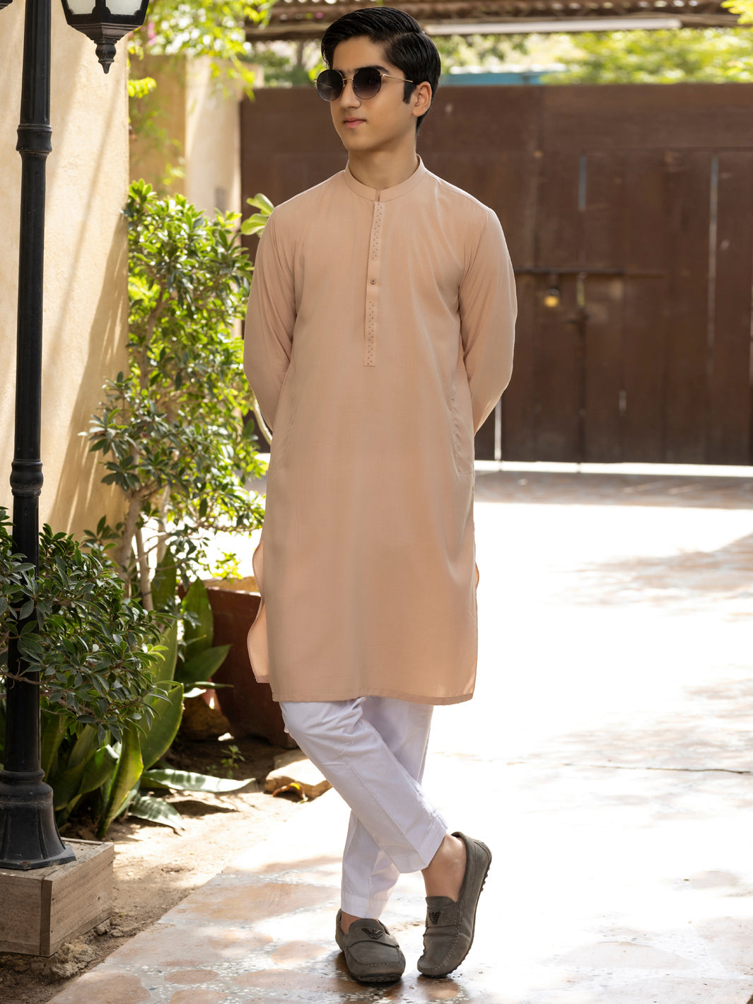 Peach Blended Kurta - ALT-K-058A