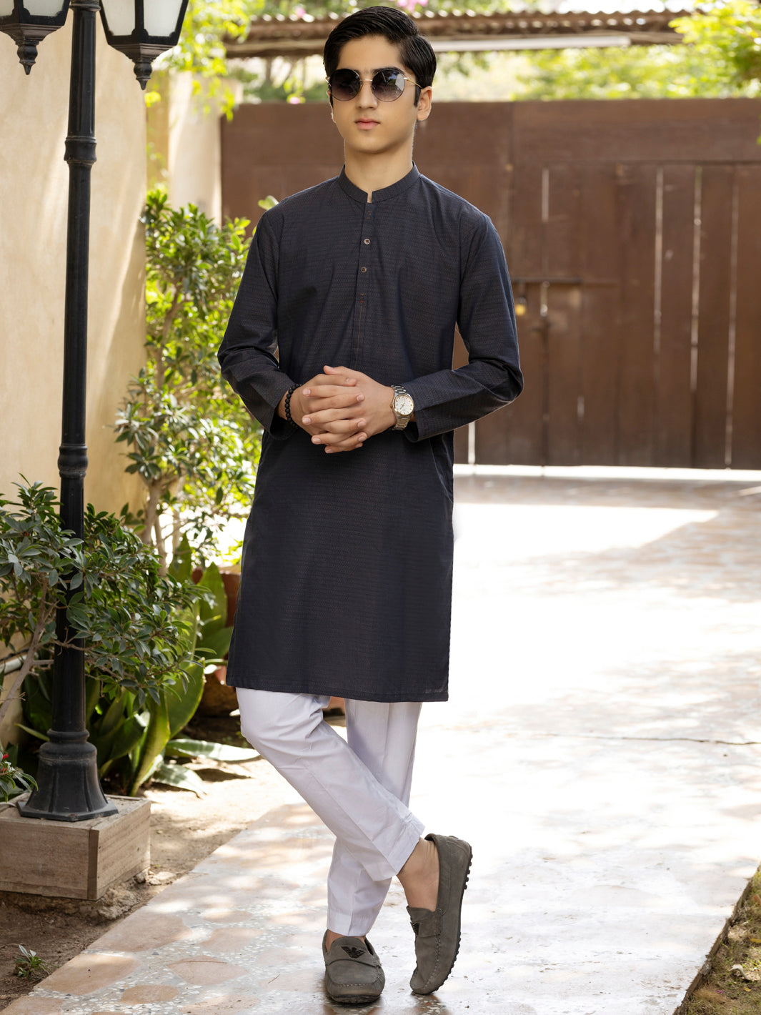 Blue Cotton Kurta - ALT-K-059