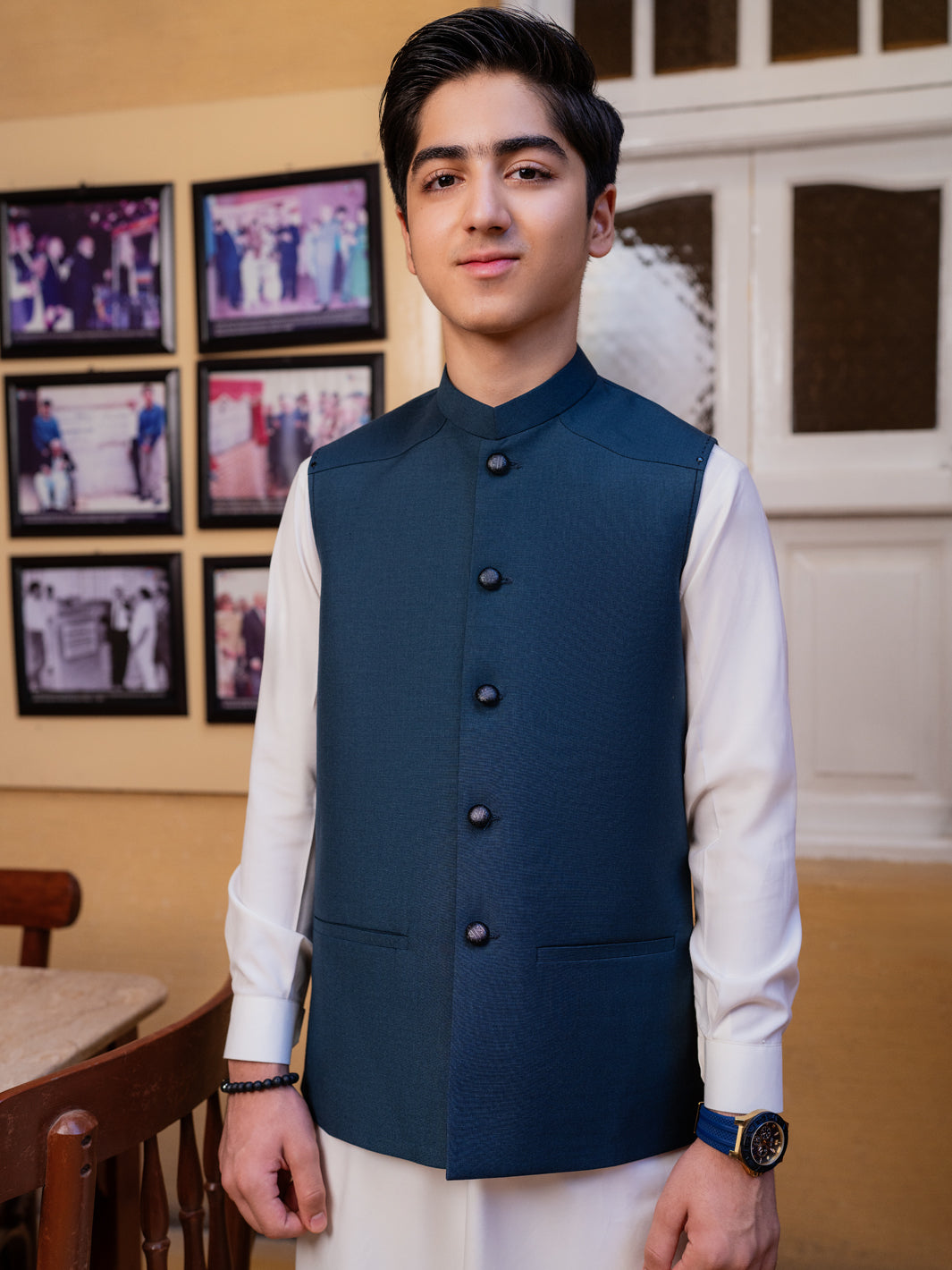 Teal Blended Waistcoat - ALT-WC-022