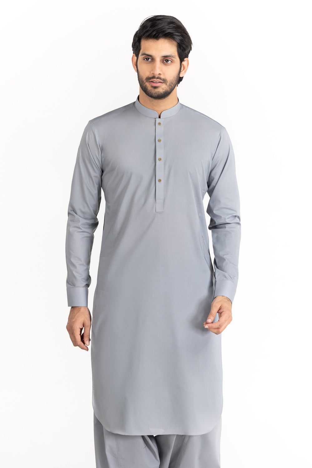 SS25DA-2741  YELLOW  2PCS  EMBROIDERED KURTA WITH TROUSER