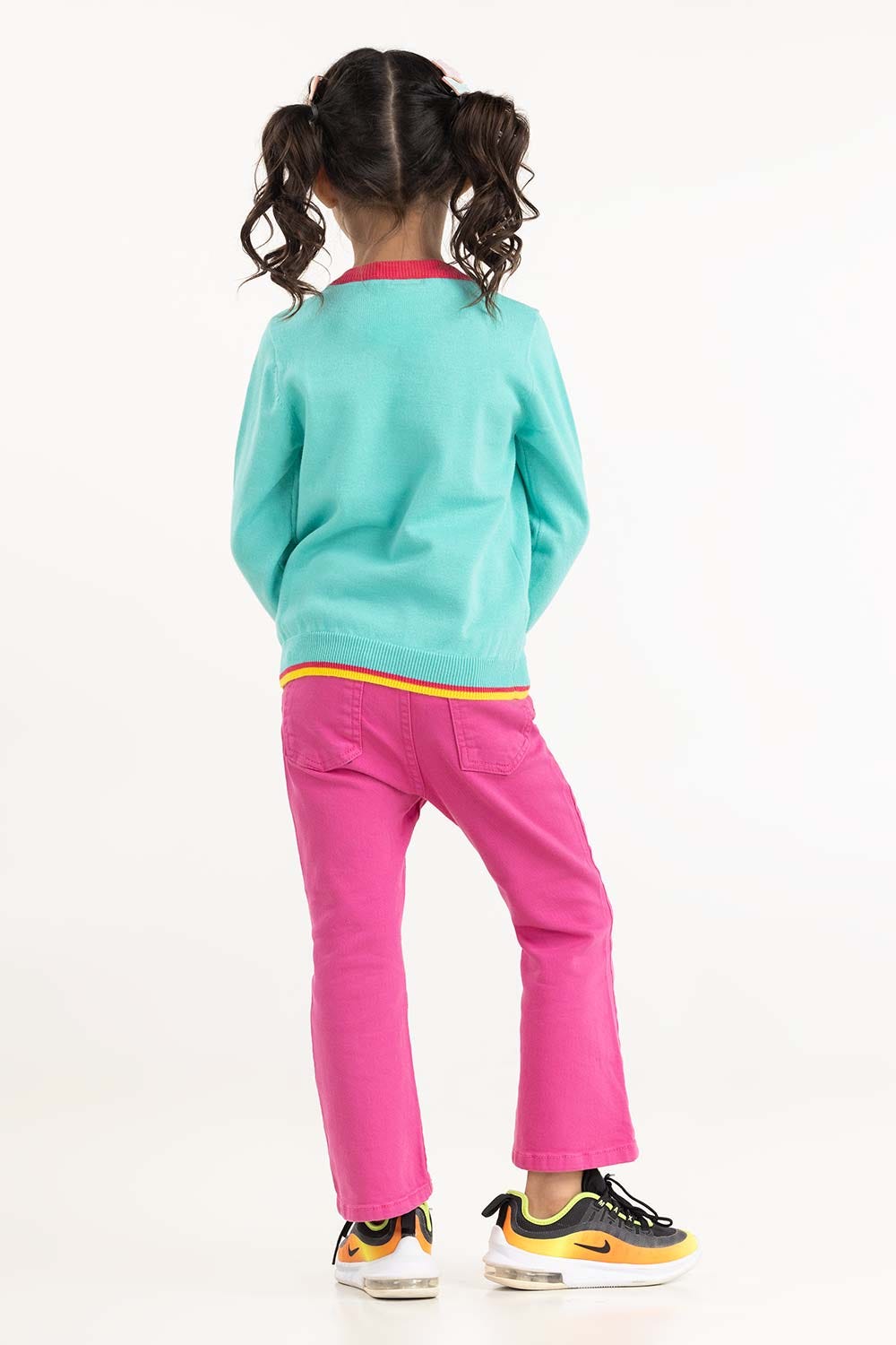 Toddler Girl Aqua Knit Sweater
