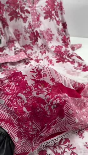 Aneelas ONLY Print Lawn Chiffon Duppata 3pc [SPR-26-10] [Dispatch Time 2 Months]