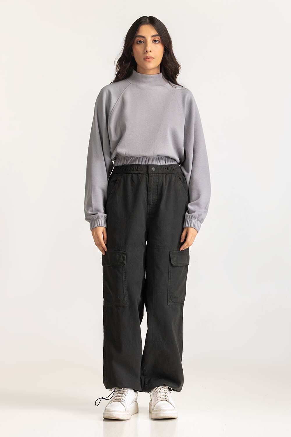 Basic Mock Neck Sweatshirt