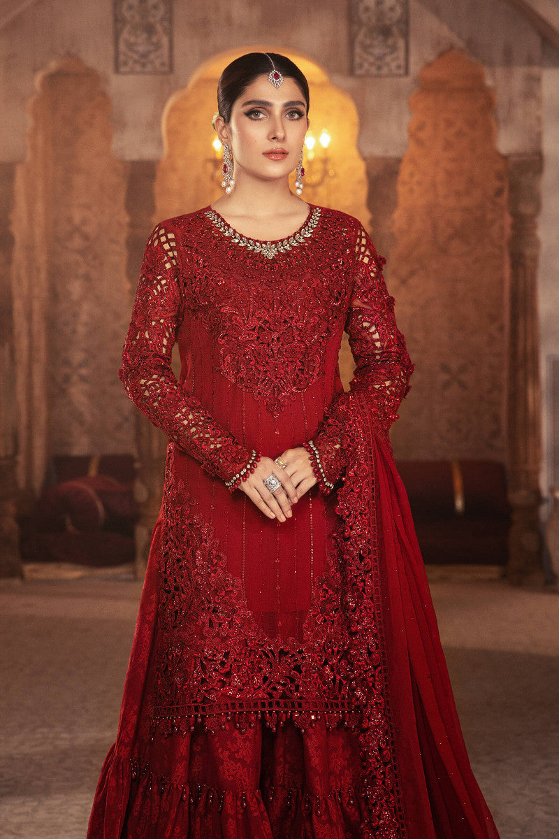 Unstitched Mbroidered - Ruby Red (Bd-2305)