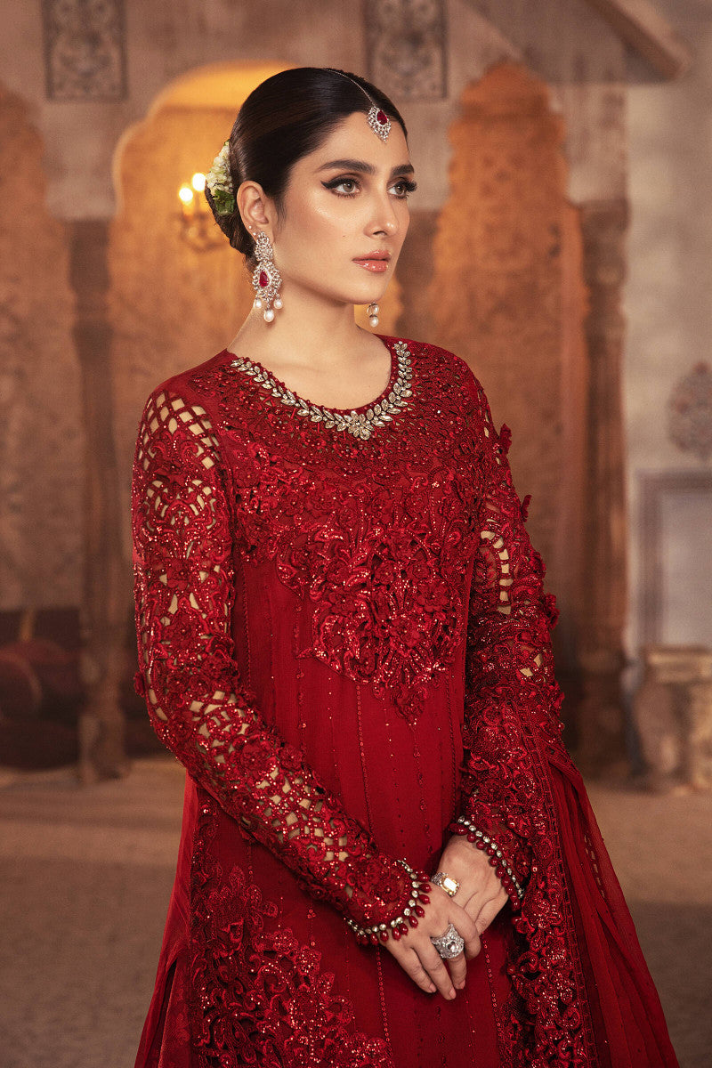 Unstitched Mbroidered - Ruby Red (Bd-2305)