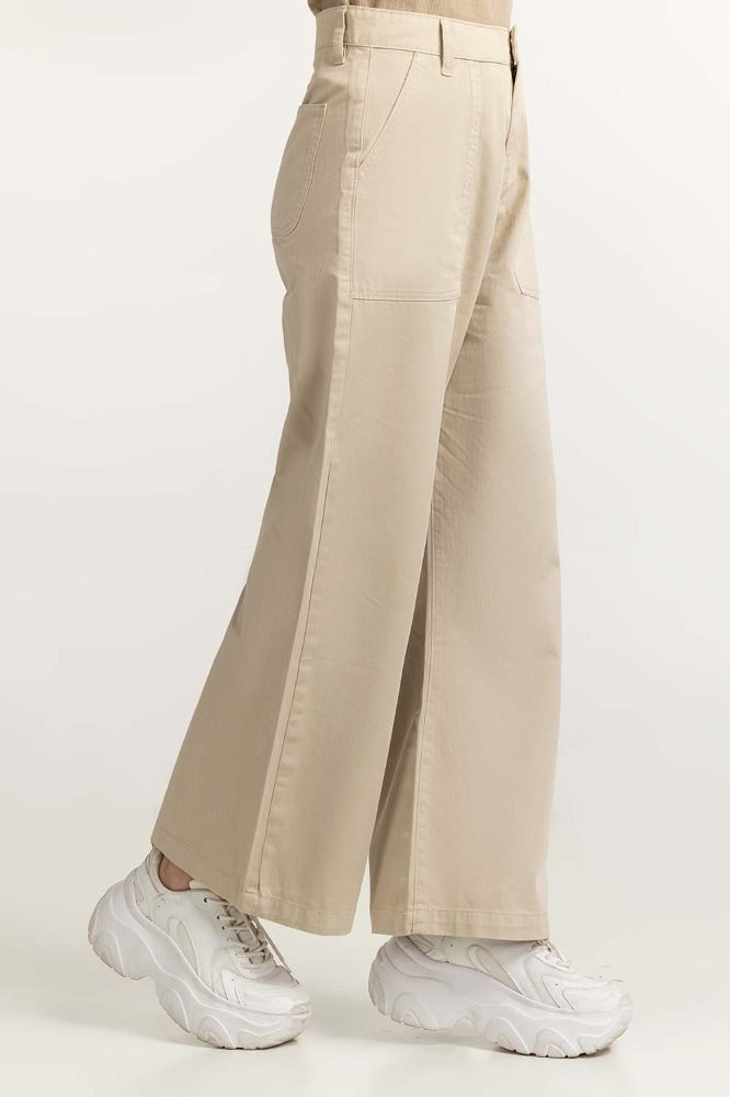 Beige Basic Trouser