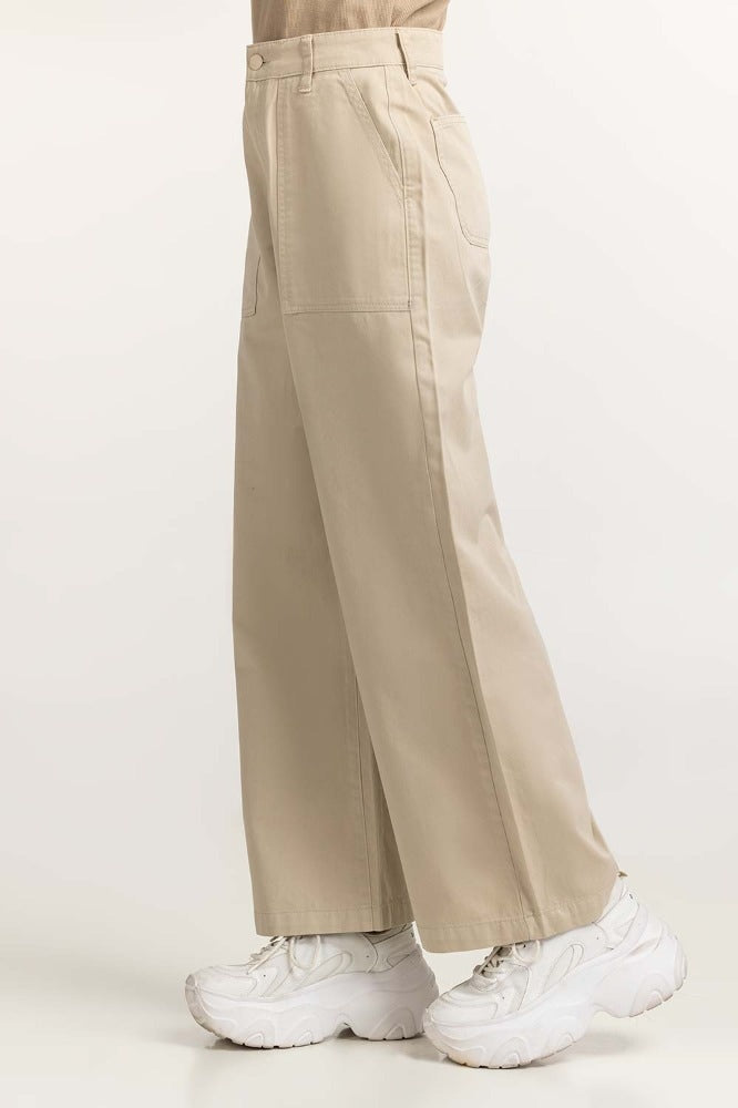Beige Basic Trouser