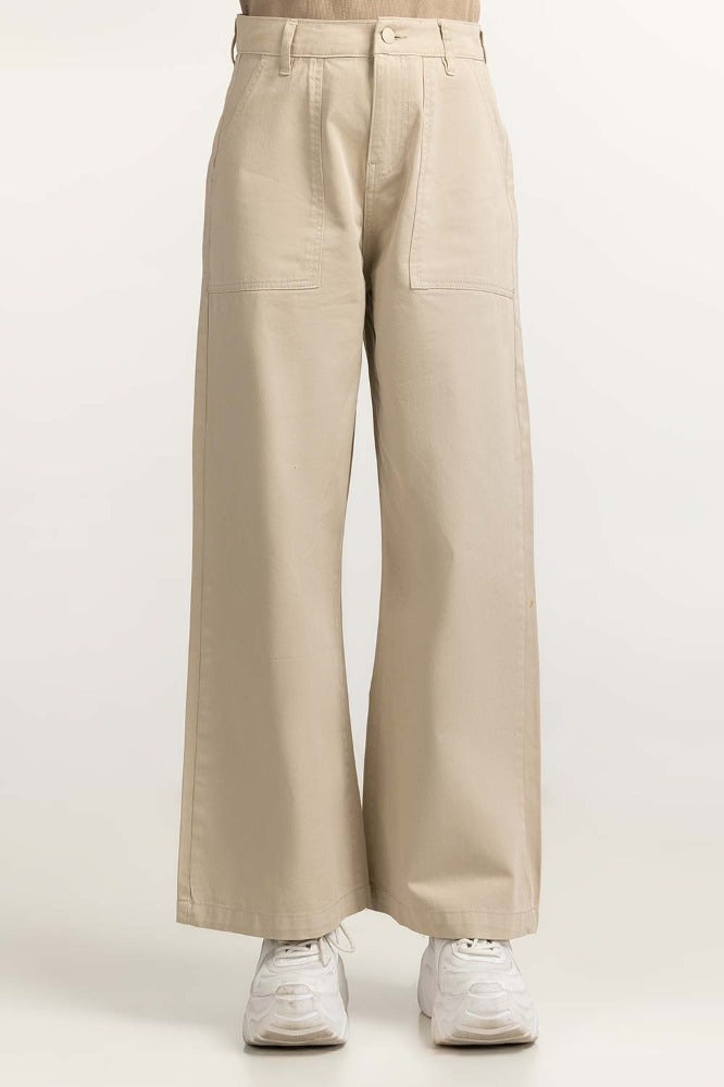 Beige Basic Trouser