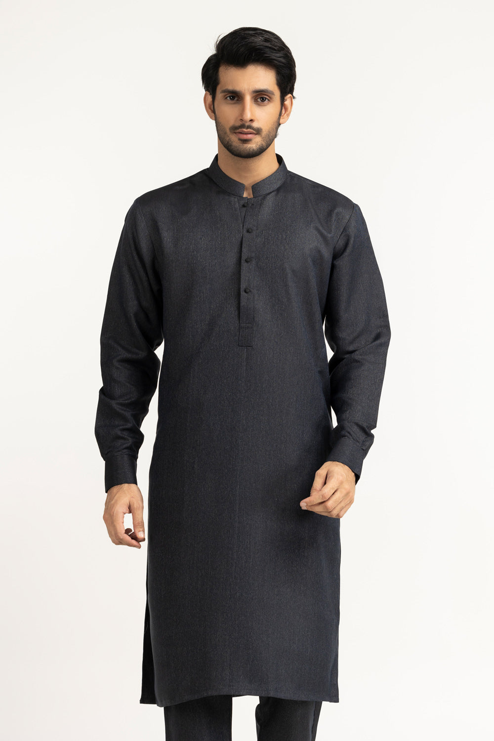 3 Piece Embroidered Raw Silk Suit with Borders and Embroidered Polyester Dupatta