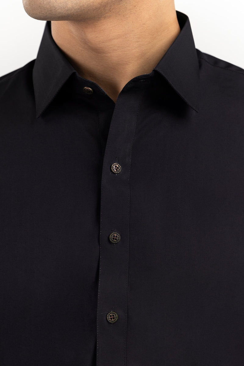 Black Gold Latha Unstitched Fabric Cotton-Lf