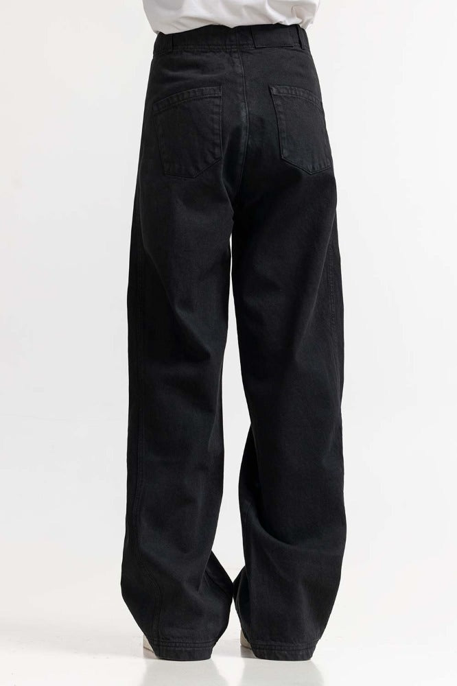 Black Basic Non Denim Jeans