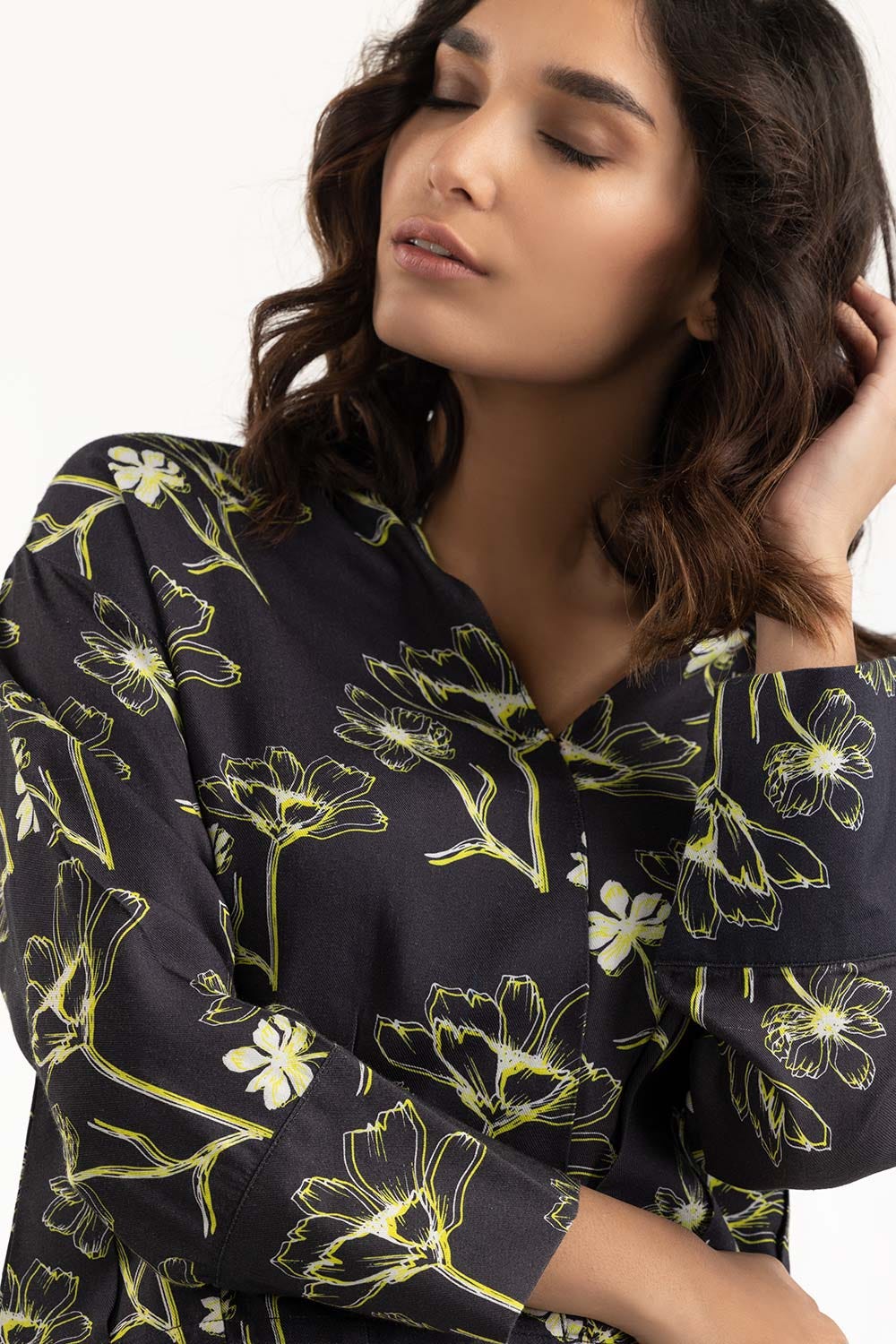 Black Floral Top